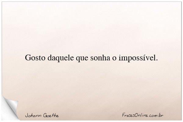 Frase de Johann Goethe