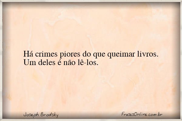 Frase de Joseph Brodsky