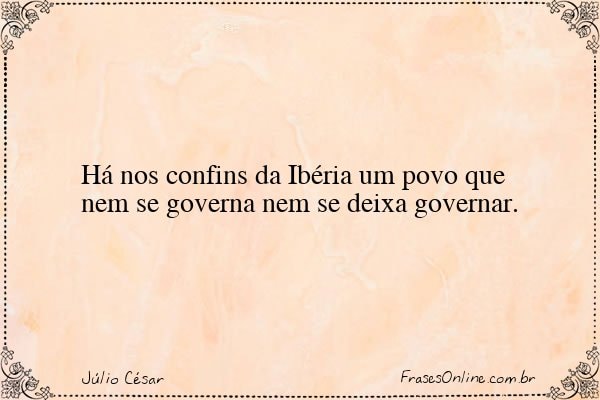 Frase de Júlio César