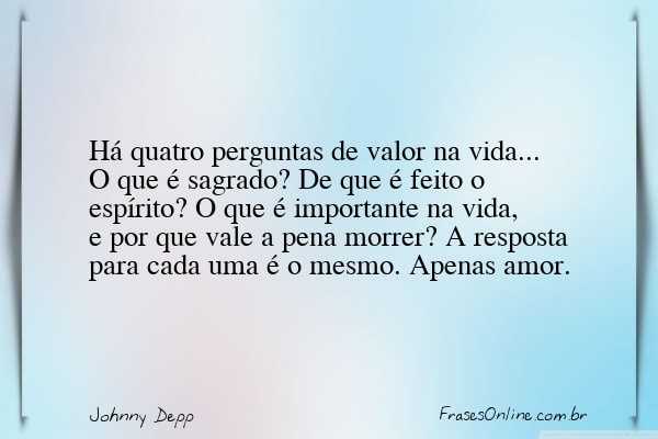 Frase de Johnny Depp