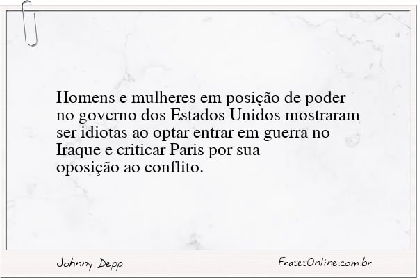 Frase de Johnny Depp