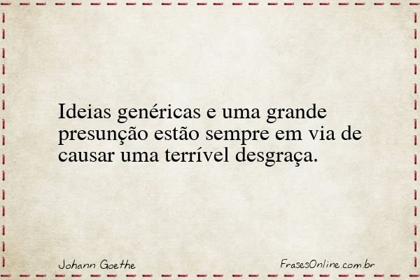 Frase de Johann Goethe