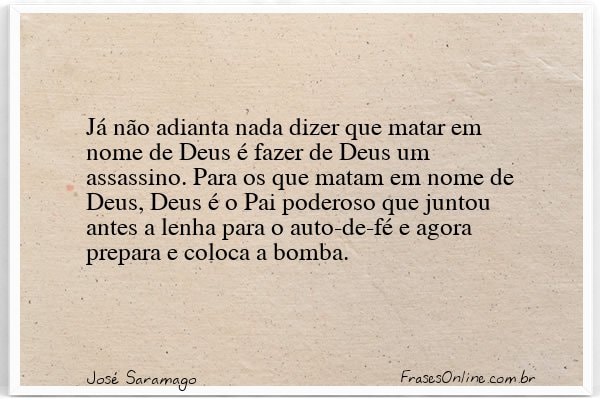 Frase de José Saramago