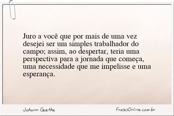 Frase de Johann Goethe