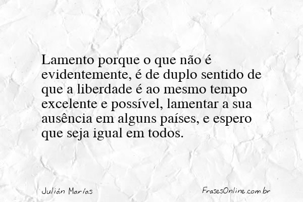 Frase de Julián Marías