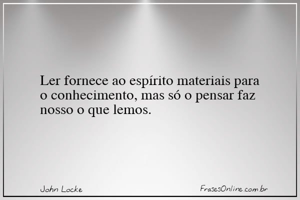 Frase de John Locke