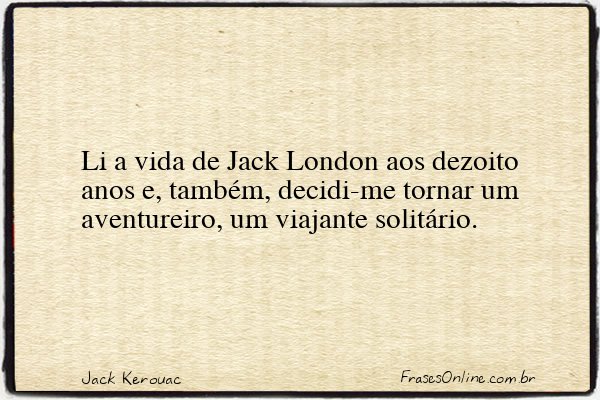 Frase de Jack Kerouac