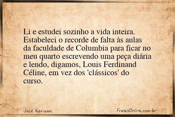Frase de Jack Kerouac