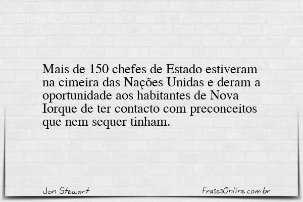Frase de Jon Stewart