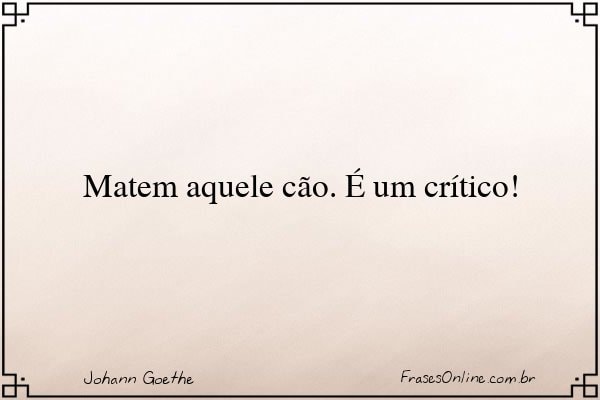 Frase de Johann Goethe