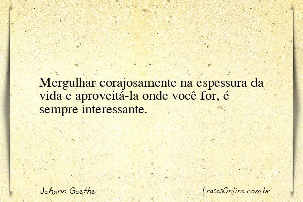 Frase de Johann Goethe