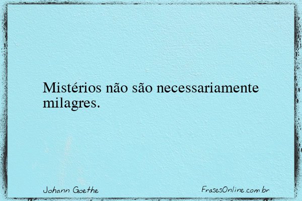 Frase de Johann Goethe