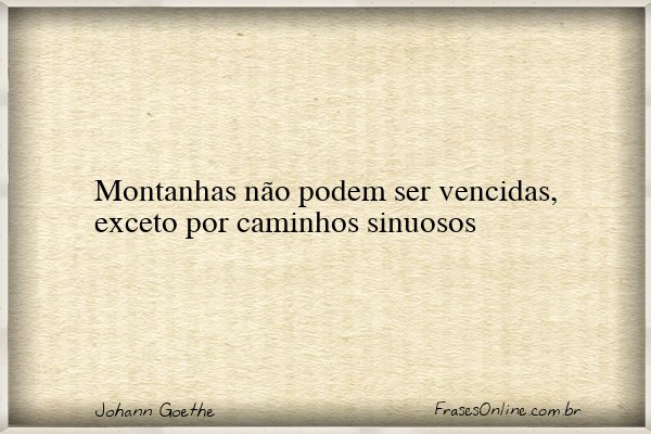 Frase de Johann Goethe