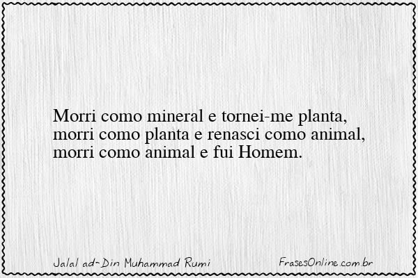 Frase de Jalal ad-Din Muhammad Rumi