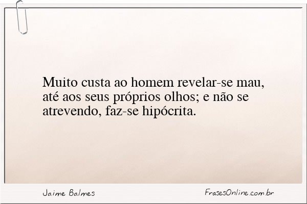 Frase de Jaime Balmes