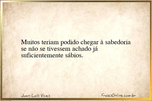 Frase de Juan Luís Vives