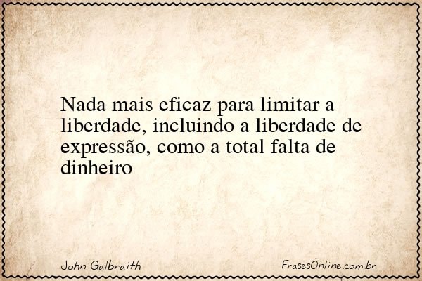 Frase de John Galbraith