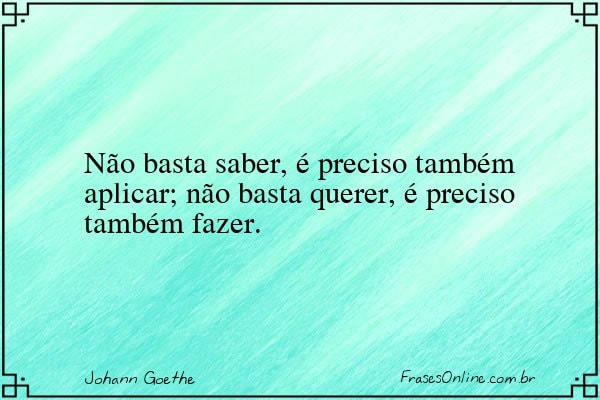 Frase de Johann Goethe