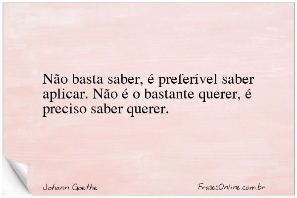 Frase de Johann Goethe