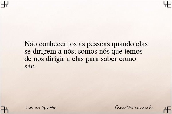 Frase de Johann Goethe