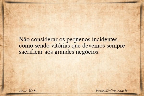 Frase de Jean Retz