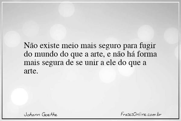 Frase de Johann Goethe