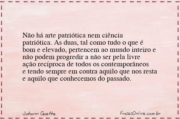 Frase de Johann Goethe