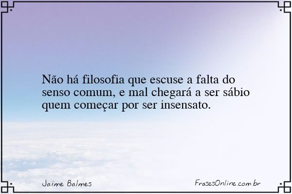 Frase de Jaime Balmes