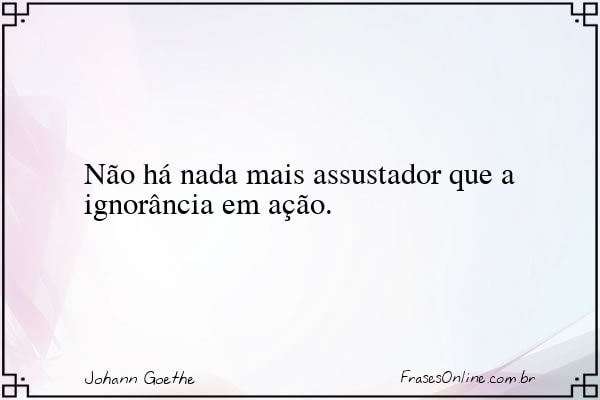 Frase de Johann Goethe