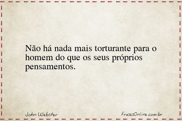 Frase de John Webster