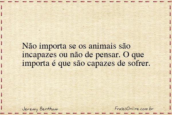 Frase de Jeremy Bentham