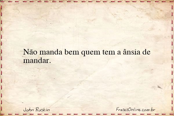 Frase de John Ruskin