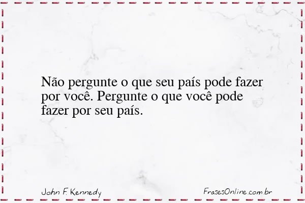 Frase de John F. Kennedy