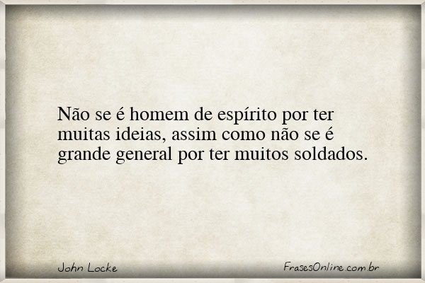 Frase de John Locke