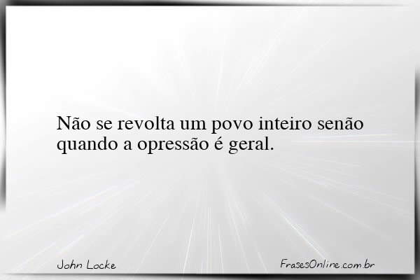 Frase de John Locke