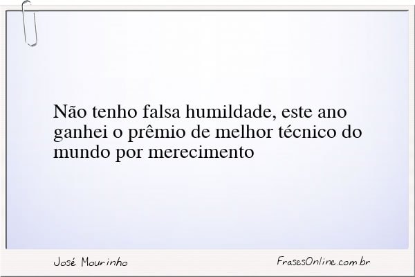 Frase de José Mourinho