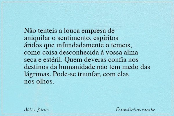 Frase de Júlio Dinis