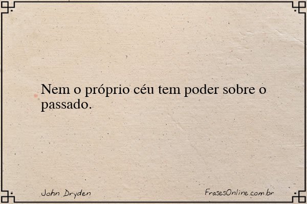 Frase de John Dryden