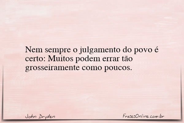 Frase de John Dryden
