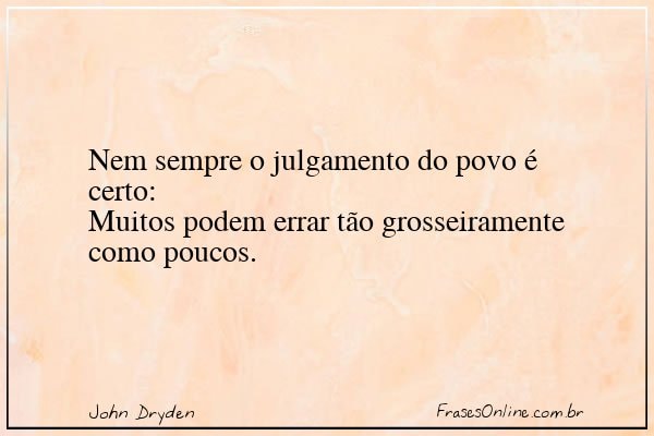 Frase de John Dryden