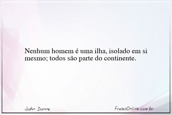 Frase de John Donne