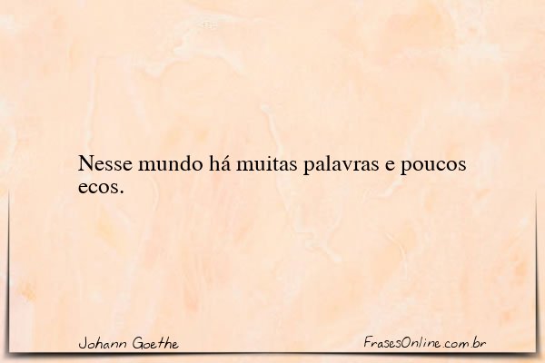 Frase de Johann Goethe