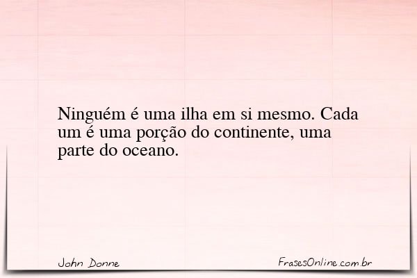 Frase de John Donne