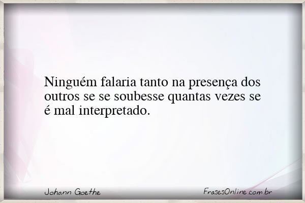Frase de Johann Goethe