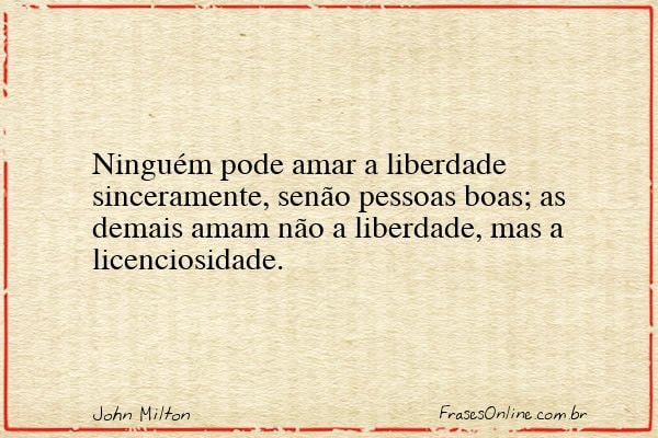 Frase de John Milton