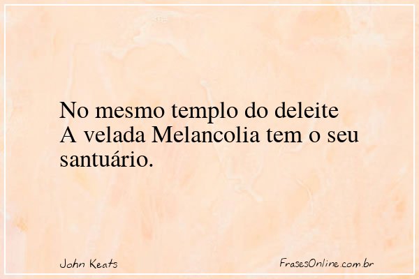 Frase de John Keats