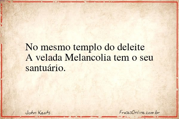 Frase de John Keats