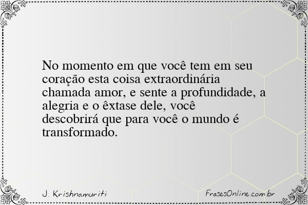 Frase de J. Krishnamuriti