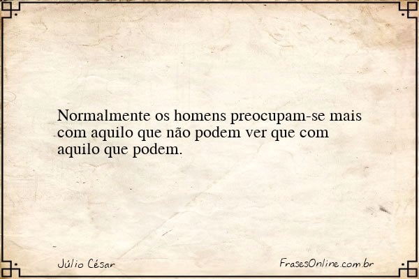 Frase de Júlio César