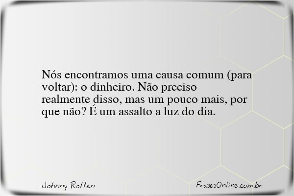 Frase de Johnny Rotten